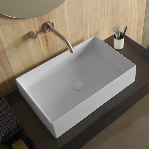 white matt washbasin