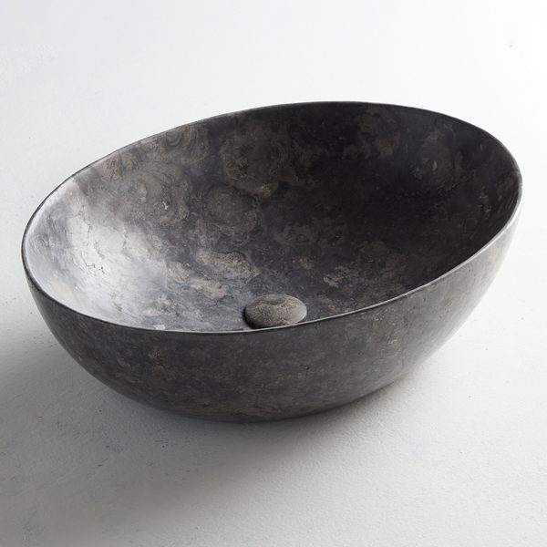 grey marble effect wash basin