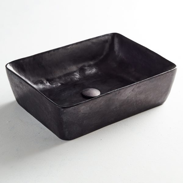 black marble effect washbasin