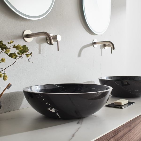 BLACK MARBLE EFFECT WASHBASIN