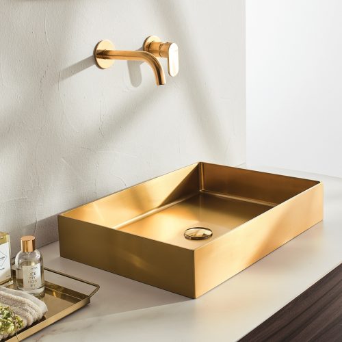 Inox gold brushed washbasin