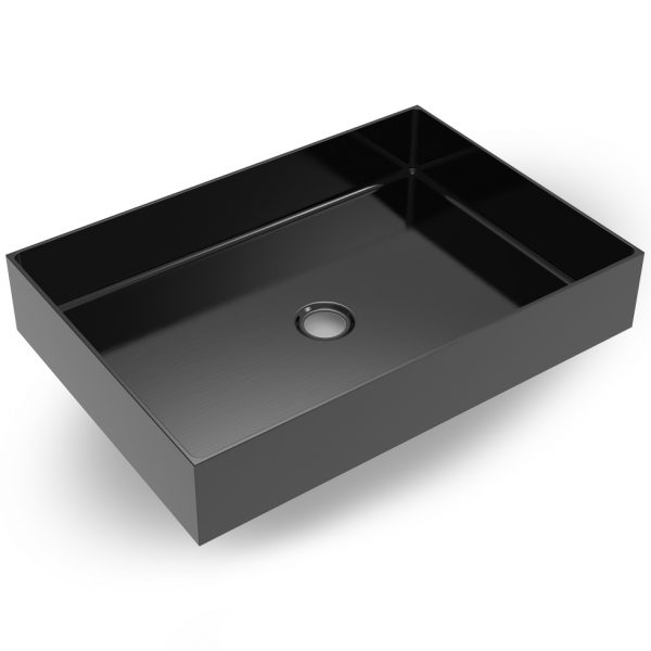 Black brushed washbasin